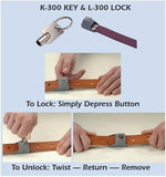 Locking Roller-Buckle Leather and Polyurethane Belts